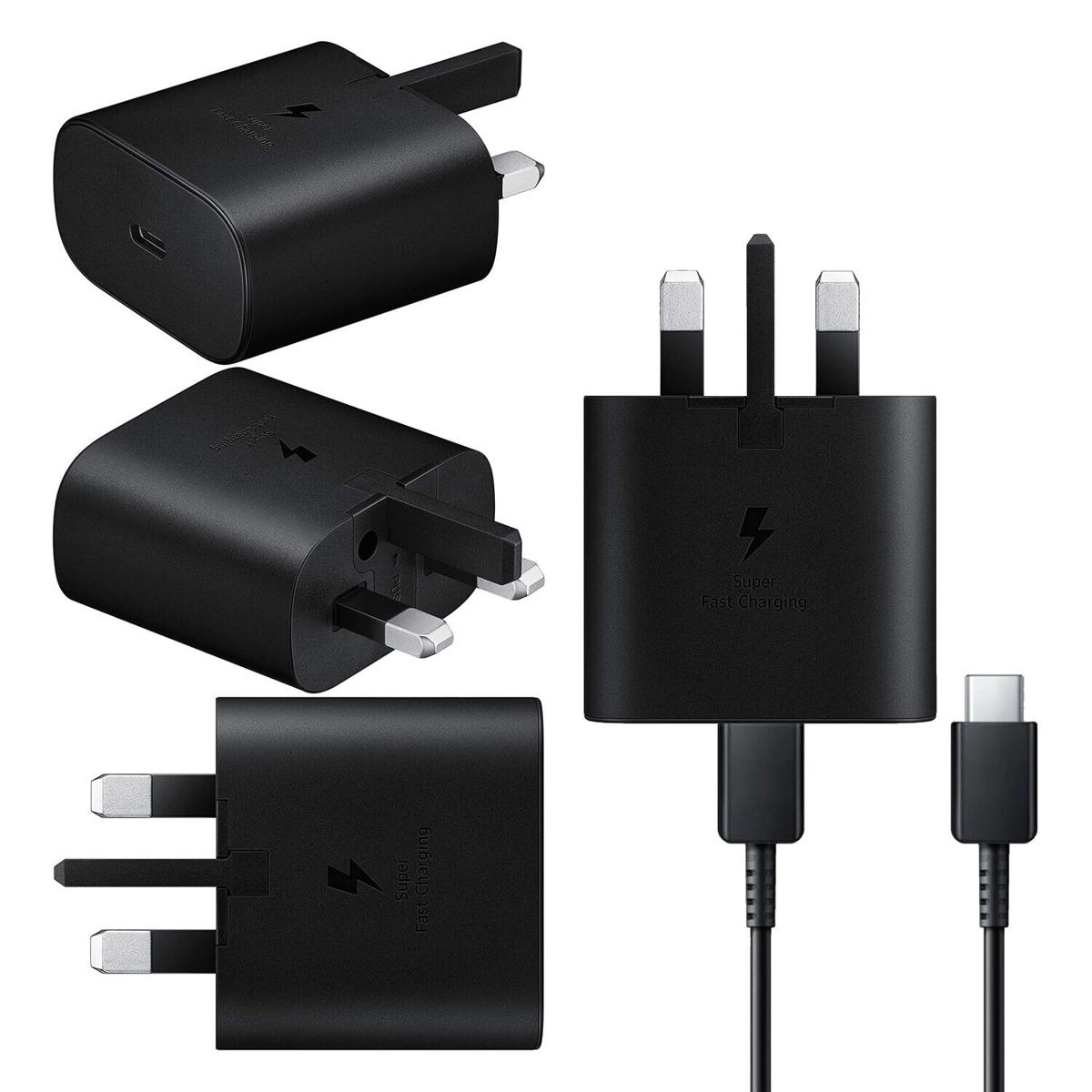 Original  Samsung 25W Super fast  charger 25W Travel Adapter 3pin with USB Type-C To Type-C Cable