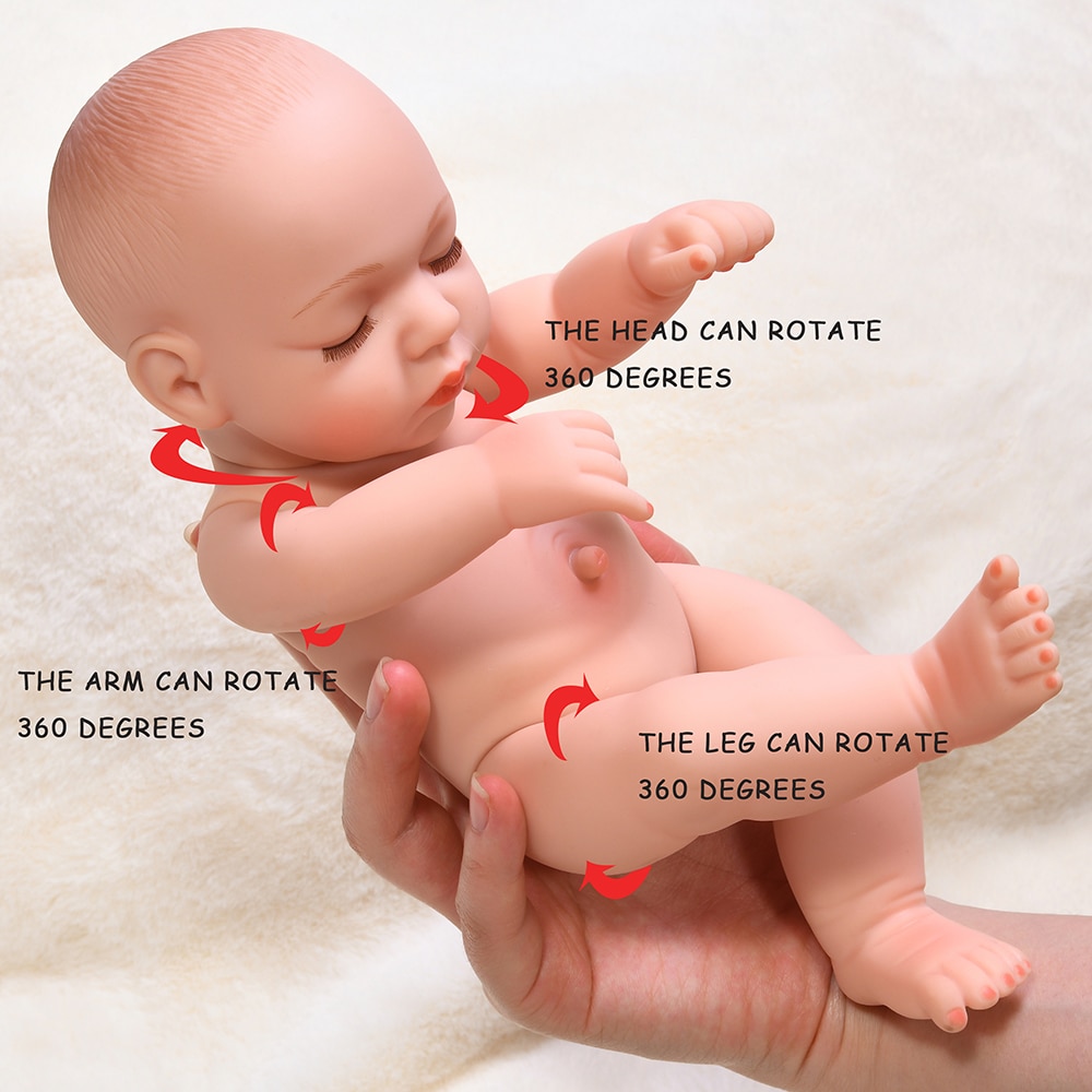 【Happy baby toy store】30cm Lovely Baby Dolls Reborn Full Soft Silicone Realistic Reborn Baby Body Lifelike Alive Babies Toys For Girls Kids Gift Dolls. 