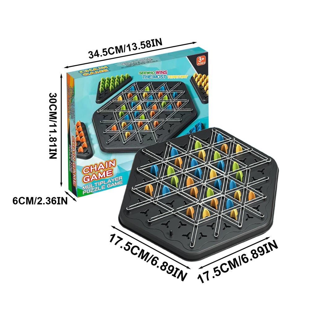 Geometry Chain Chess Puzzle Interactive Peg Game Brain Teaser Strategy Game Toy