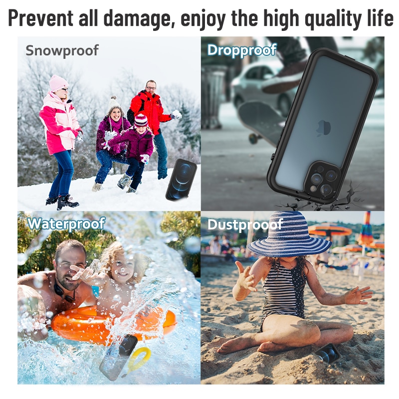 IP68 Waterproof Phone Case For IPhone 11 12 13 14 15 Pro MAX XR XS MAX Swimming Case For IPhone 8 7 Plus Shockproof Clear Cover. 
