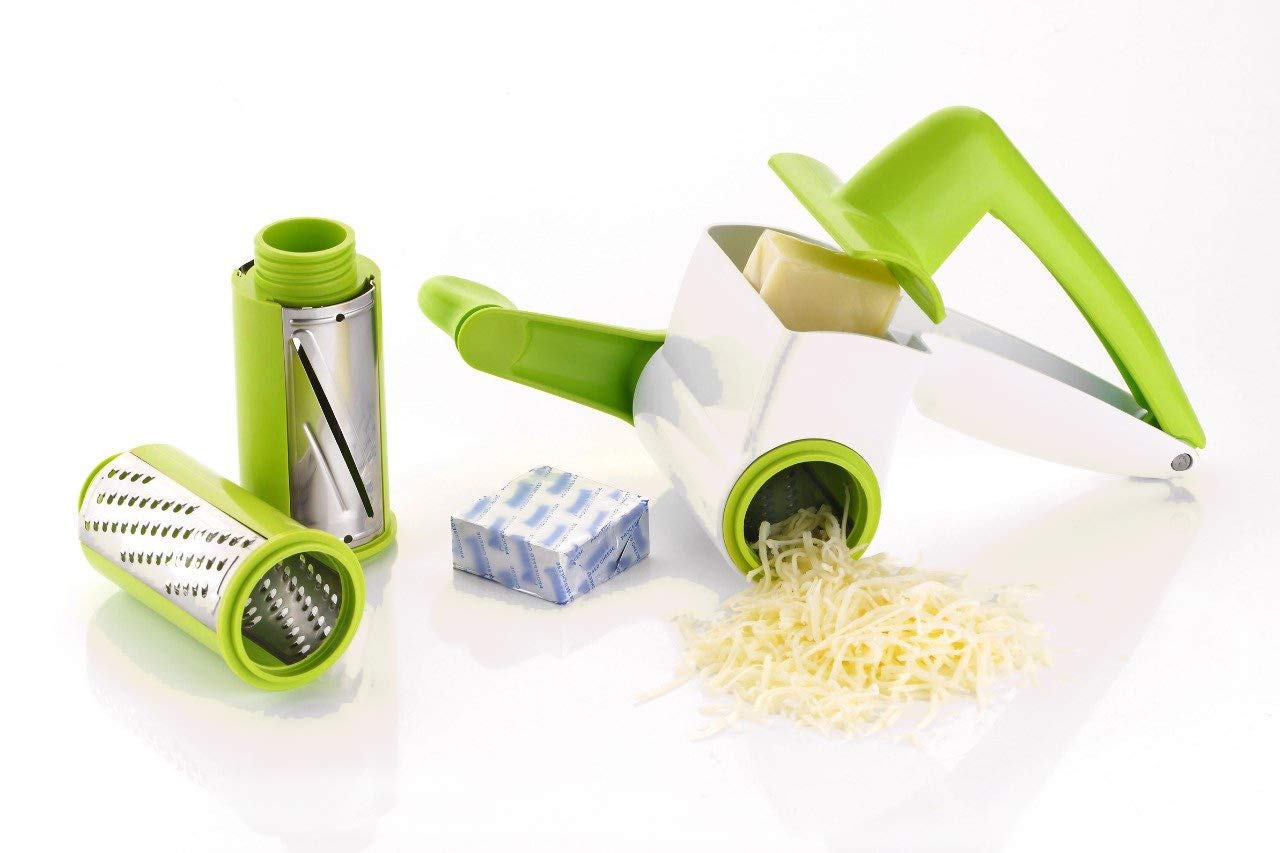 2 in 1 Multi Purpose Rotary Drum Dry Fruit Slicer and Cheese Grater. 
