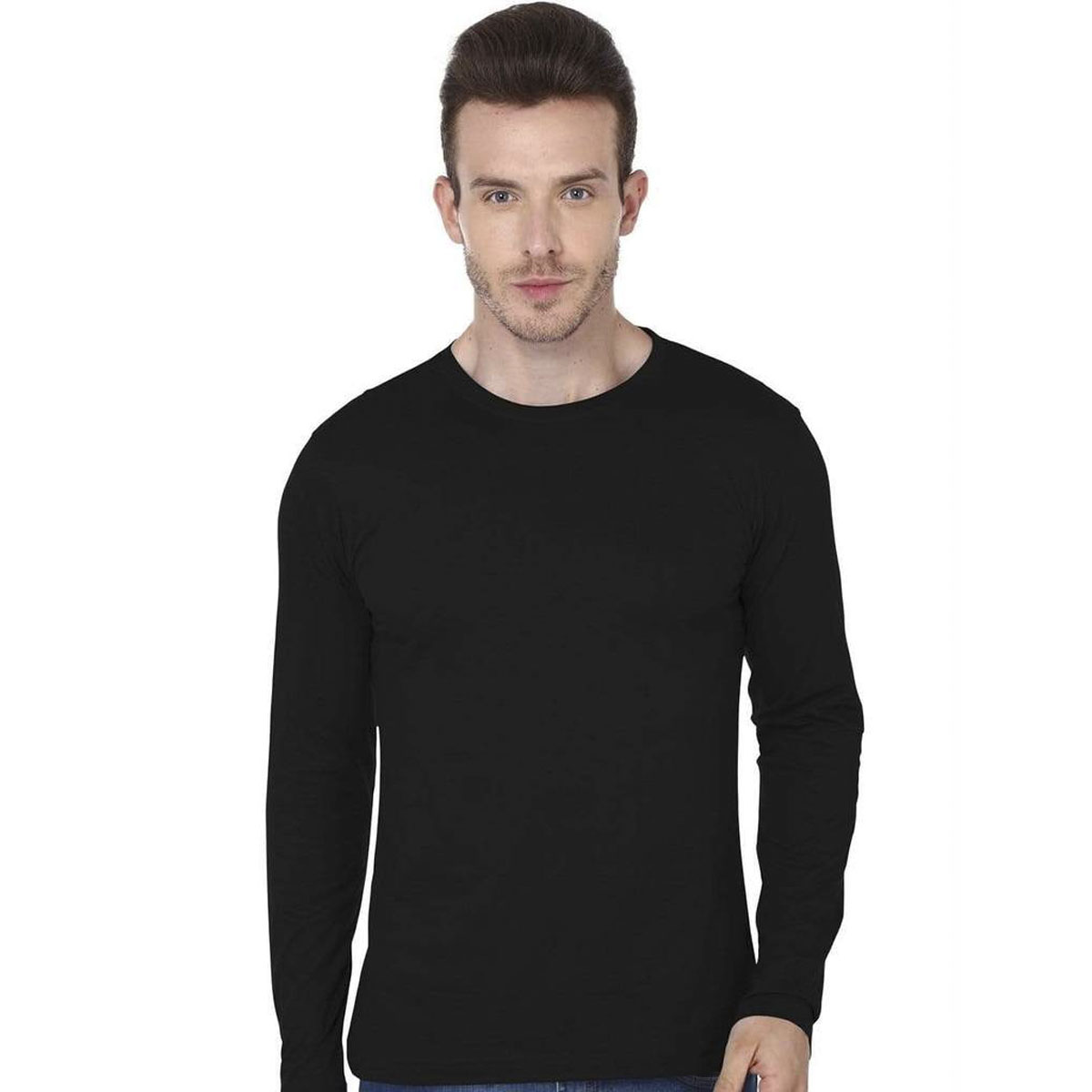 Men's Full Sleeve T-Shirt - Black: Buy 