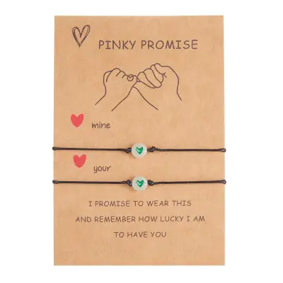 Pinky promise deals couple bracelet