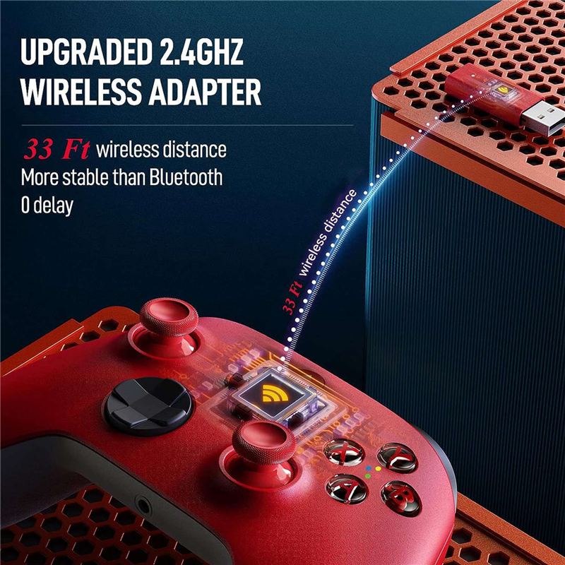 Wireless Game Controller Adapter Fit For Xbox One, Xbox Series X/S, 2.4GHZ For Windows PC Gamepad Easy To Use. 