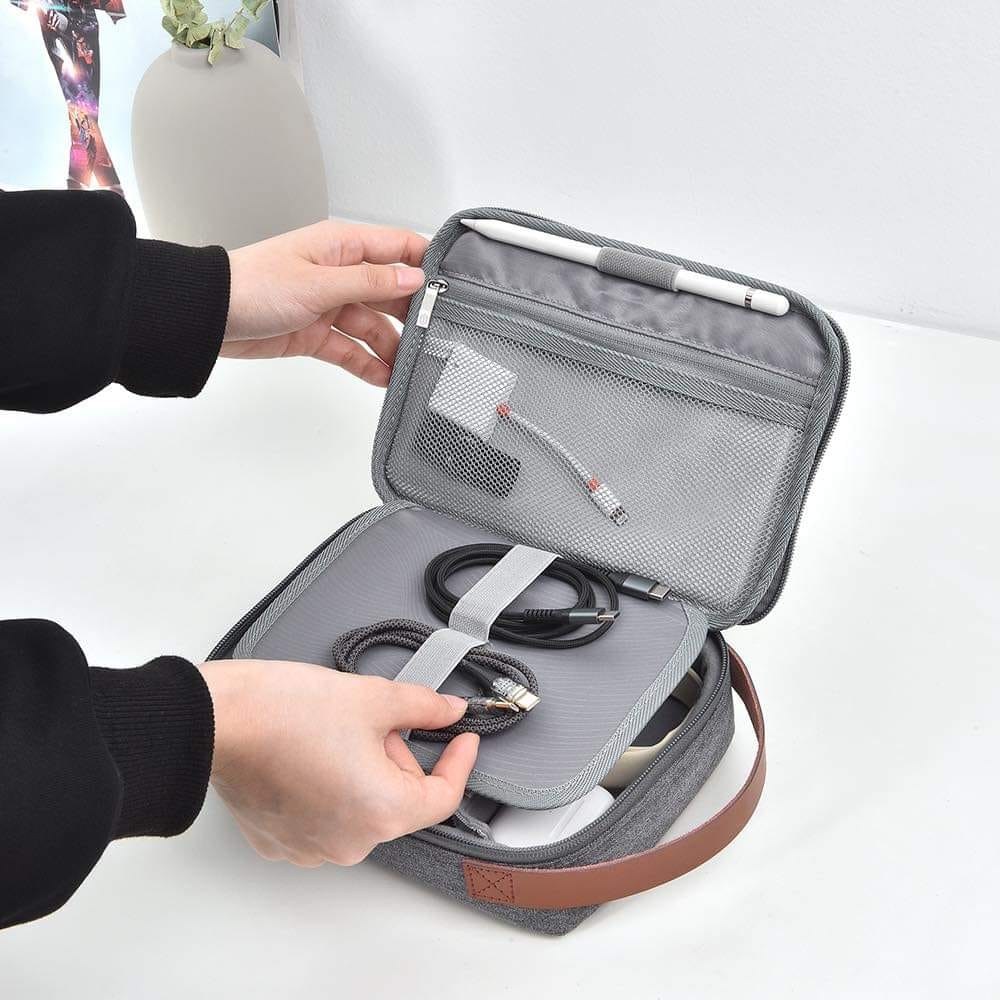 WiWU Minimalist Travel Pouch for Electronics Macbook Accessorie Organizer Bag. 