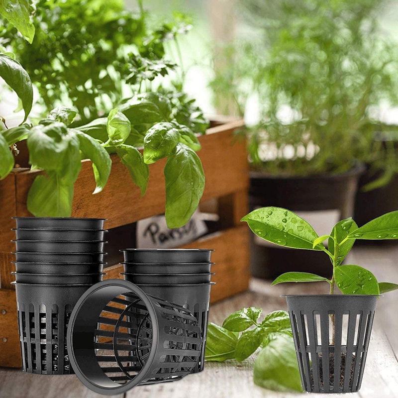 45 Pieces Hydroponic Net Pots, Plastic Net Pot for Garden Balcony Hydroponics and Sless Culture (8Cm). 