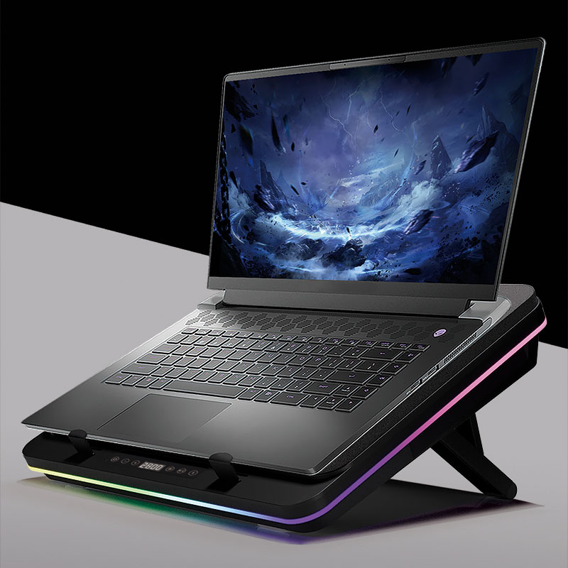 IETS GT600 Gaming Laptop Cooling Stand, for 14, 16, 18 to 19 Notebooks, 5.5-inch Turbofan, 7-level Adjustable Heights. 