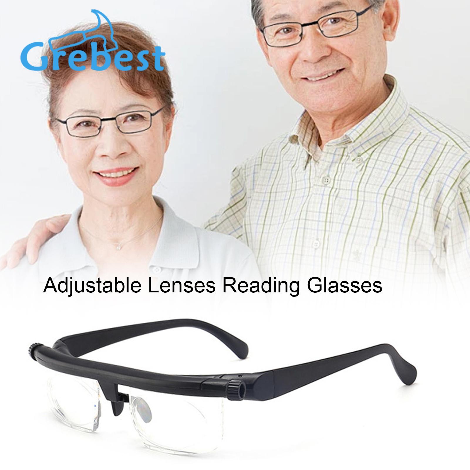 Seniors' Adjustable Focus Glasses Flex Focal Adjustable Reading Glasses for Seniors Dial Vision Eyeglasses for Tv Traveling Flex Vision Senior Eyewear Adjustable Focus Reading Glasses. 