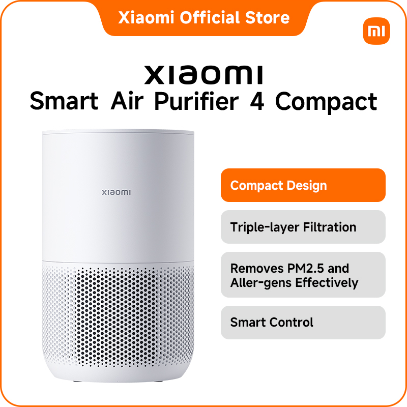 Xiaomi Smart Air Purifier 4 Compact EU Version Smart Air Cleaning for Healthy Indoor Living | 1 year official Warranty