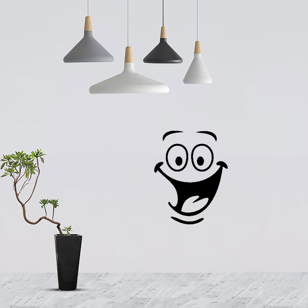 【3C VictoryEagle】Smiley WC Toilet Decal Room Art Funny Wall. 