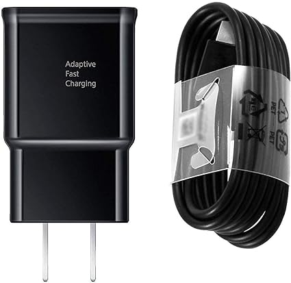 Adaptive Fast Charger Compatible Samsung Galaxy S9 S9 Plus S8 S8+ S10 S10e Note 8 Note 9, Wall Charger Adapter Block with USB Type C Cable Kit. 