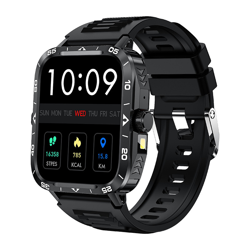 Cross-border ZW59 smart watch Bluetooth call information push step counting outdoor sports watch bracelet flashlight. 