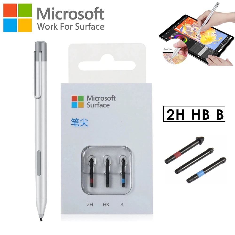 【3C VictoryEagle】Pen Tips With 2H HB B Refill Replacement For Microsoft Sur Book Refill Pencil Pen Nibs Stylus Touch Pen Tip. 