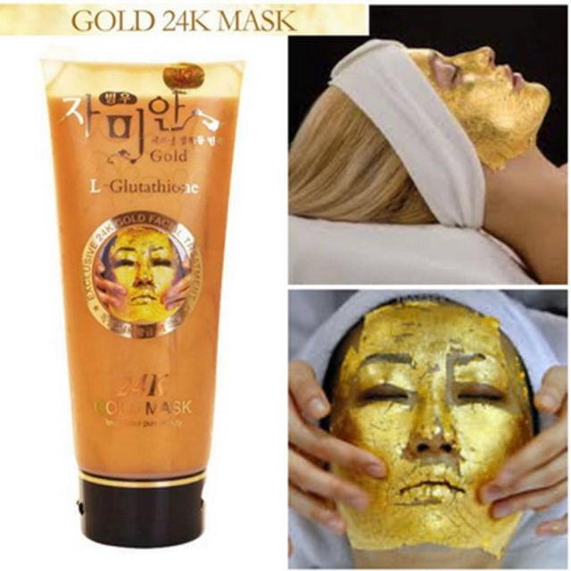 24K Gold Mask L Glutathione Cream Soft Facial Treatment 220 ml Pure Beauty Skin. 