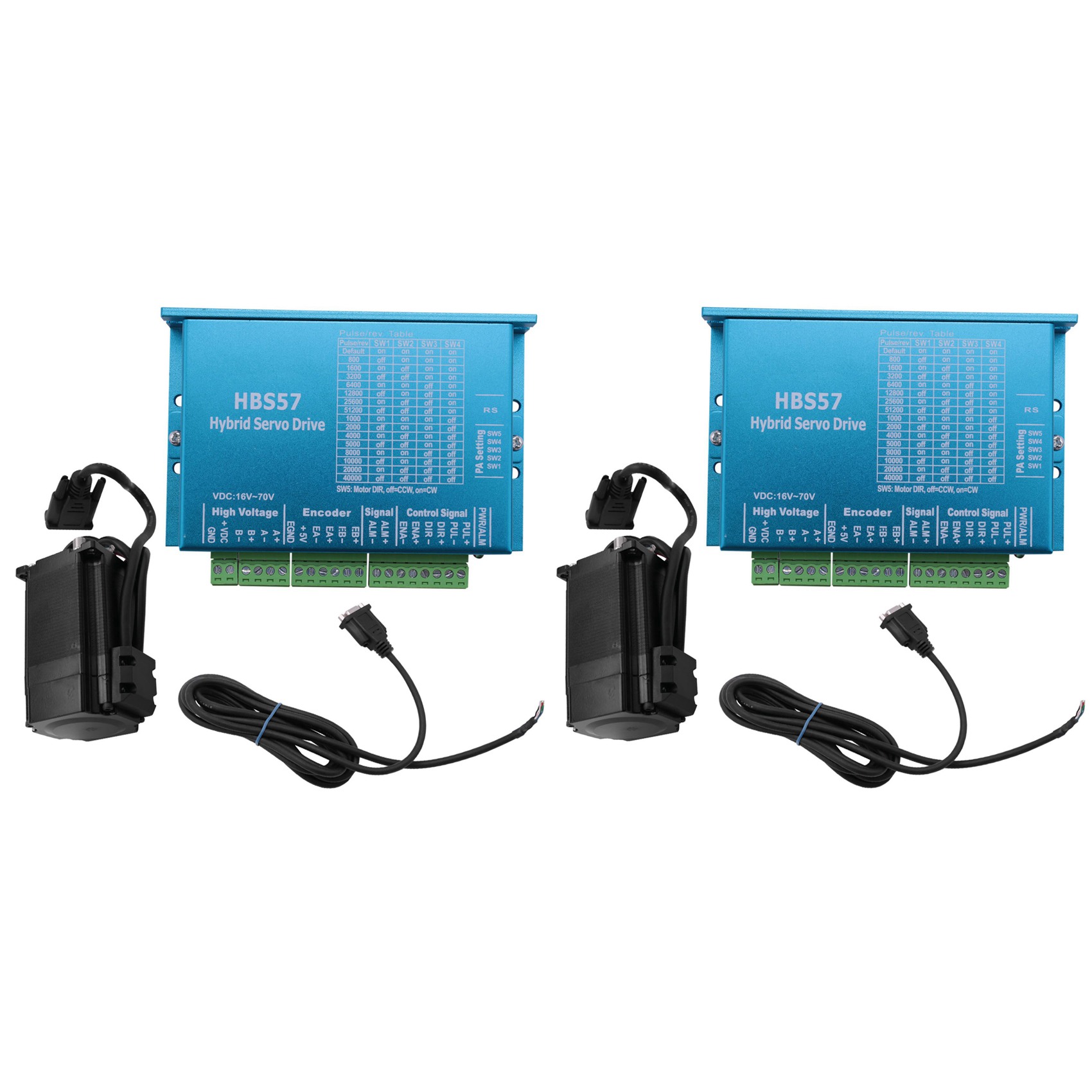 2X 23 Stepper Motor Driver 2.2Nm Servo Motor 57HSE2.2N+for HBS57 Closed-Loop Step Motor 2.2NM 57 Hybrid Closed Loop