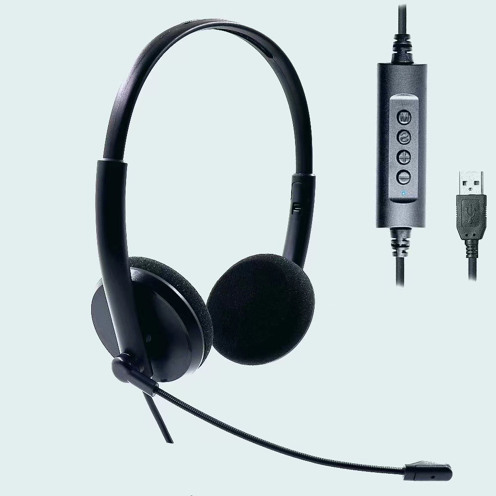 New USB interface teaching online class headset, conference call business headset, game headset. 