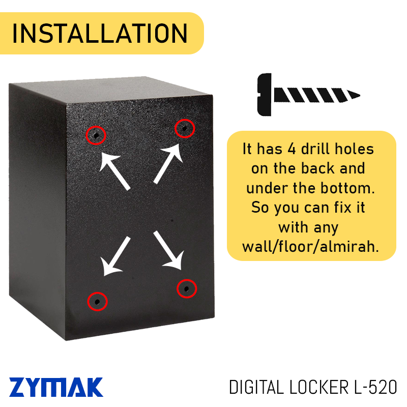 Digital Locker Safe Box For Home or Office L520 Model Vault Iron Safe Sinduk Shinduk Steel Locker Security Safes by Zymak. 
