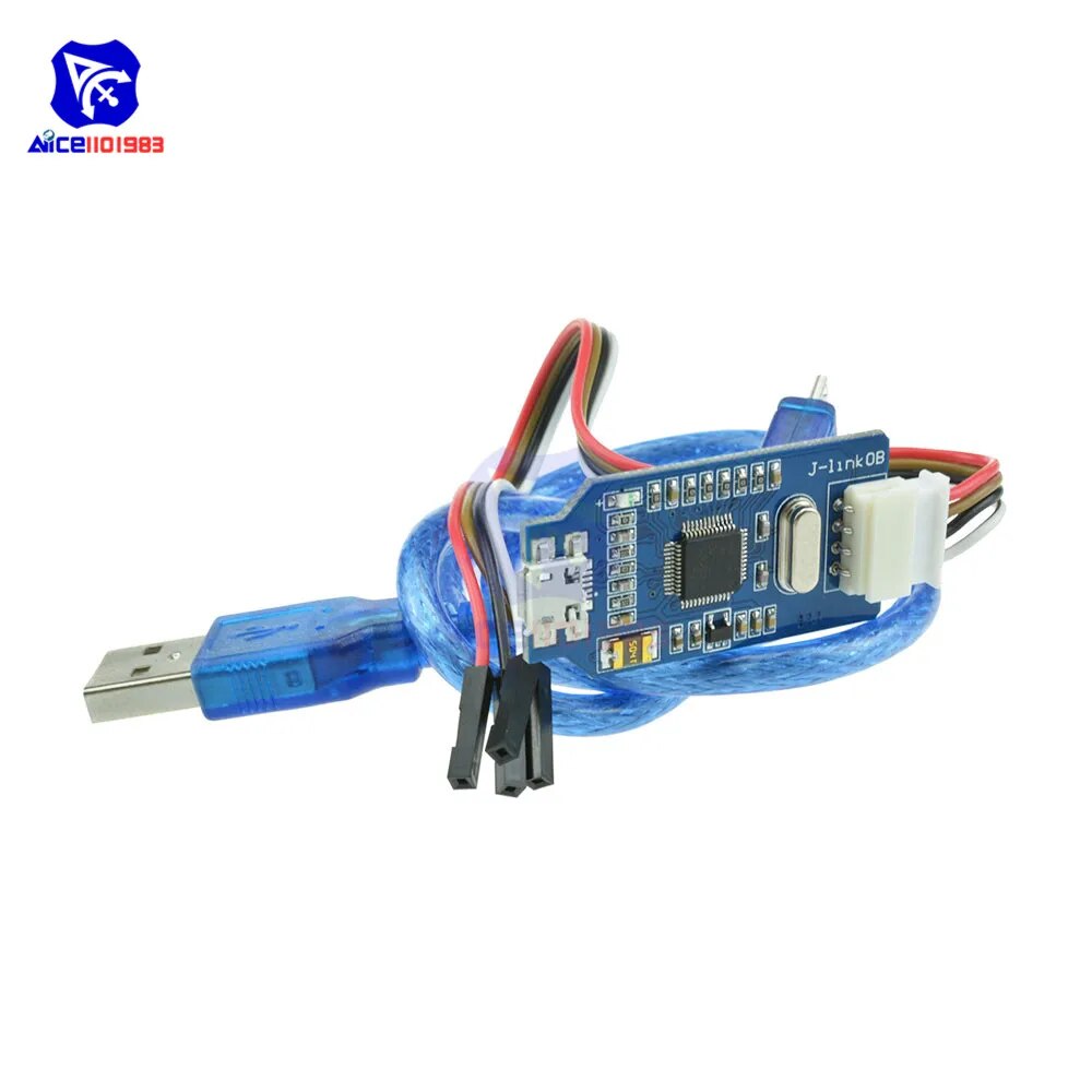【YIYANGMAOYI111】OB ARM Emulator Programmer Downloader Replace V8 SWD M74 for Arduino Micro USB Cable 4 Pin Jumper Wire. 