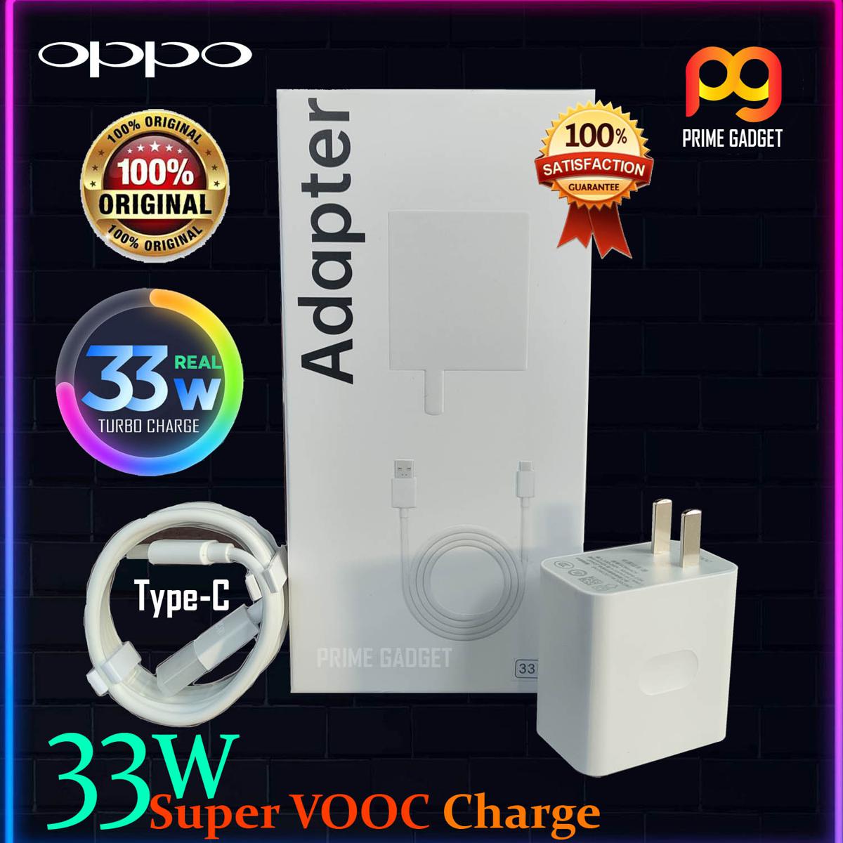 33W Super VOOC Flash Fast Charger Type C For Oppo Real 33W Output for all Smartphone