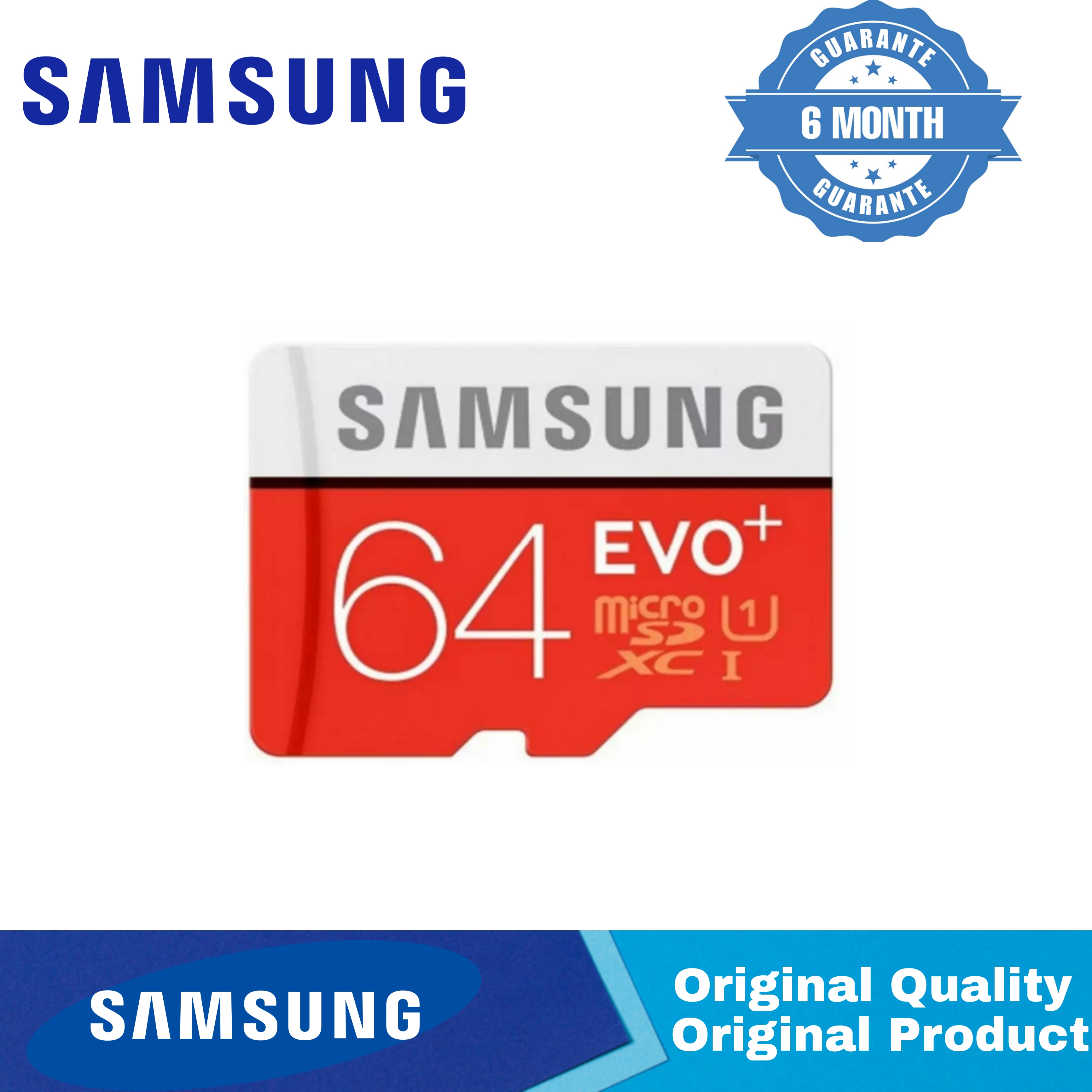Samsung 64GB Evo Plus Micro SDXC UHS-I Memory Card Class 10. 