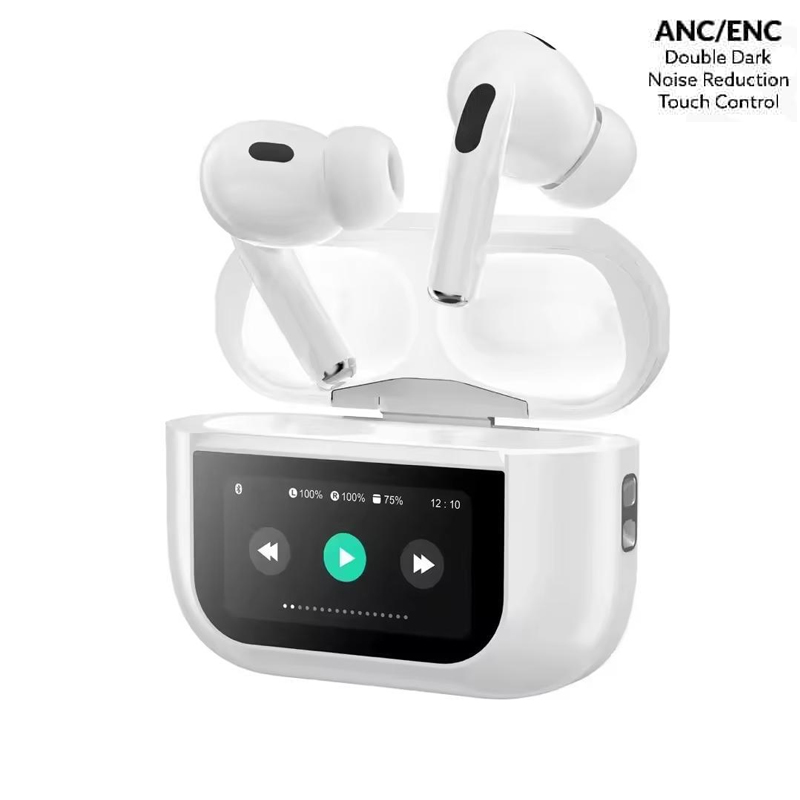 A9 pro ANC Earbuds With Digital Display Touch Screen In-Ear Earbuds ANC ...