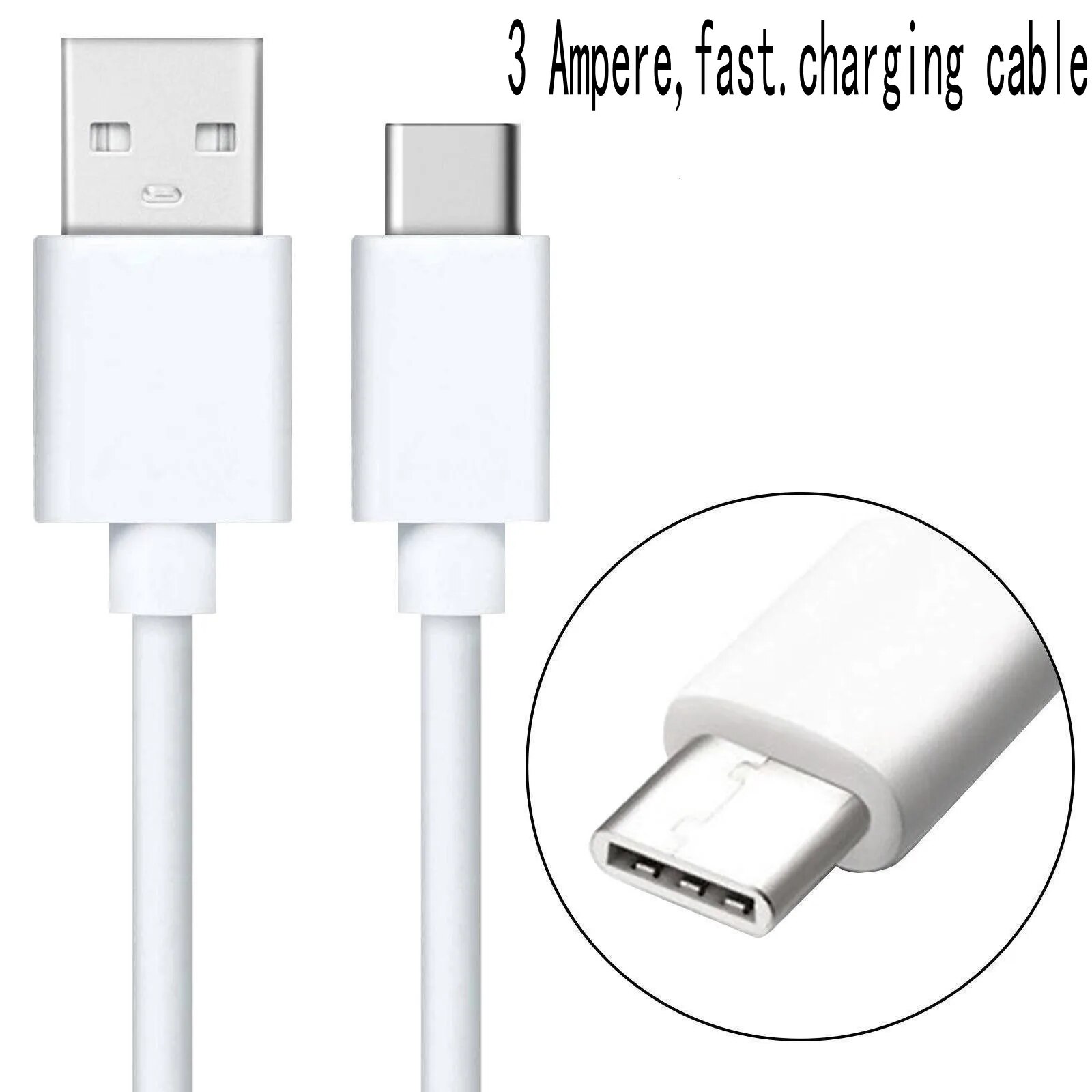 10 Feet 3Meter 3A USB C Fast Charge USB3.0 To TypeC Charging Cable USB Type-C Data Cables For Xiaomi HUAWEI Sansung. 