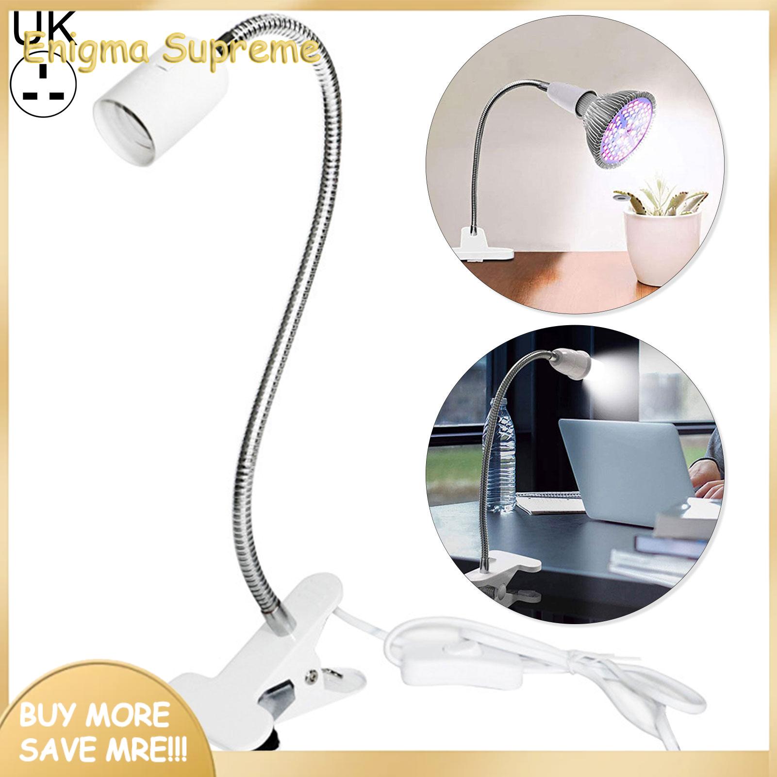 Enigma- Lamp Stand Clamp Flexible E27 Bendable Neck Light Bulb Socket Lamp Holder. 
