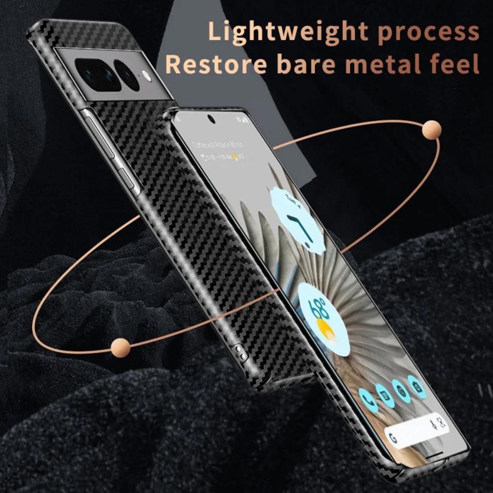 2023New Luxury Carbon Fiber Texture Pattern Magnetic Ultra Slim Case For Google Pixel 7 Pro Matte MagSafe Ring Armor Cover Coque. 