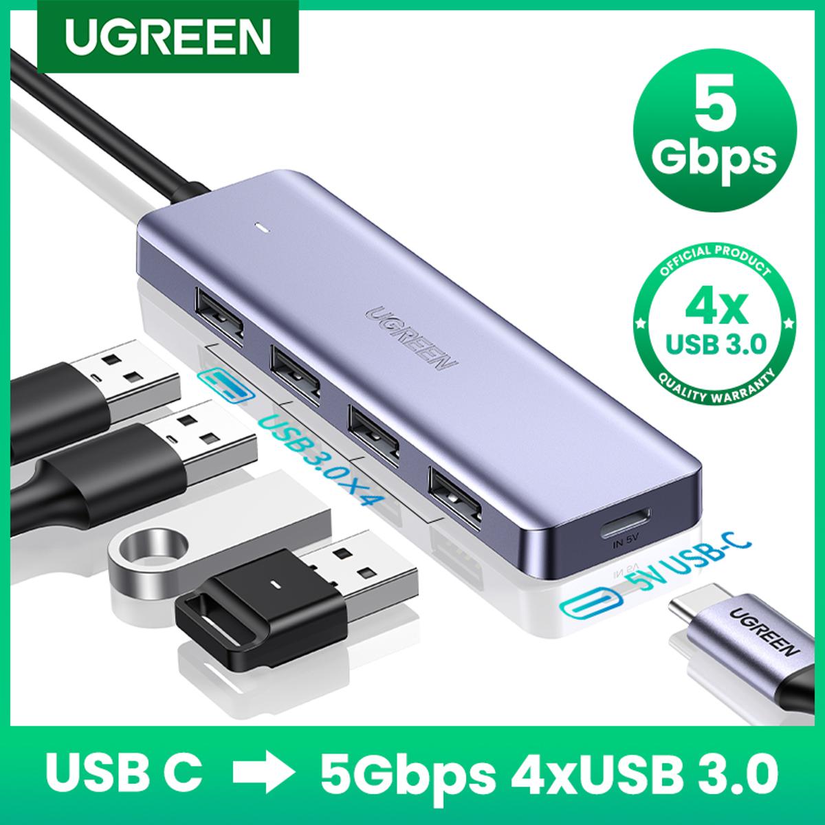 USB C Hub, USB C to USB 3.0 HUB with 4 USB 3.0 Ports Applicable for MacBook  Pro 2018 2017 iMac, Google Chromebook Pixelbook, XPS, Samsung S9, S8 & More  USB Type