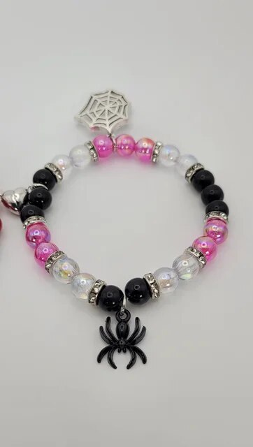 Spiderman Miles Morales Bracelet Gwen Stacy Set of Two Matching Couple Beaded Bracelets. 