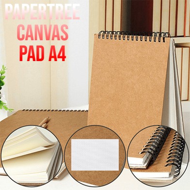 PAPERTREE Premium Quality Canvas Pad for Acrylic Water and Oil color A5 SIZE & A4 SIZE. 