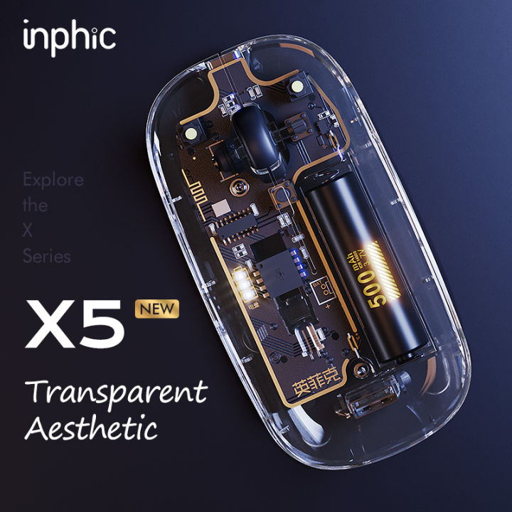 (gearbest)INPHIC X5 Wireless Mouse Transparent. 