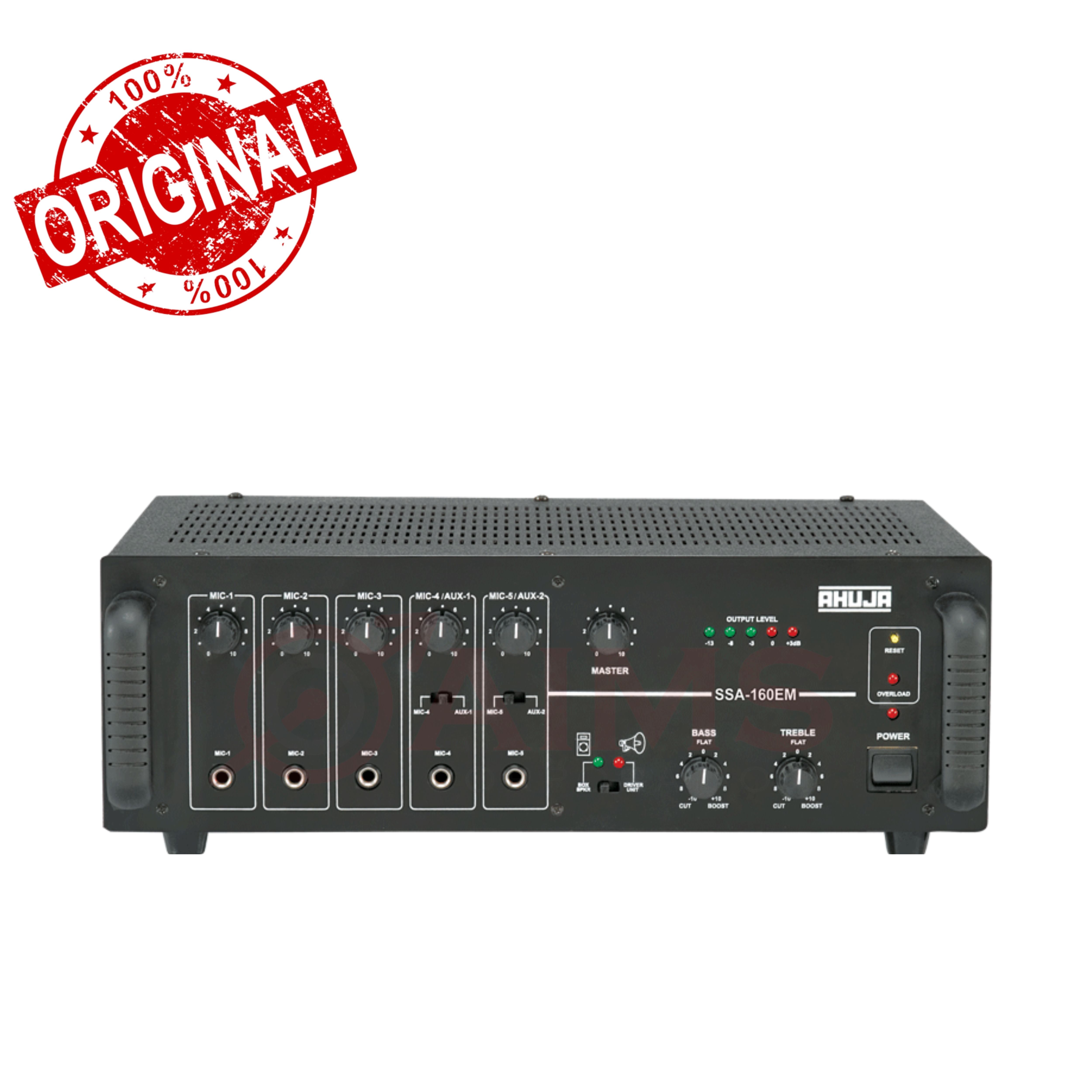 Ahuja SSA-160EM 160-Watts Mixer Amplifier with 5 Mic & 2 Aux Inputs