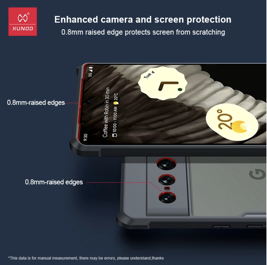 Xundd Case For Google Pixel 7 Pro Case Shockproof Transparent Bumper Back Phone Cover. 