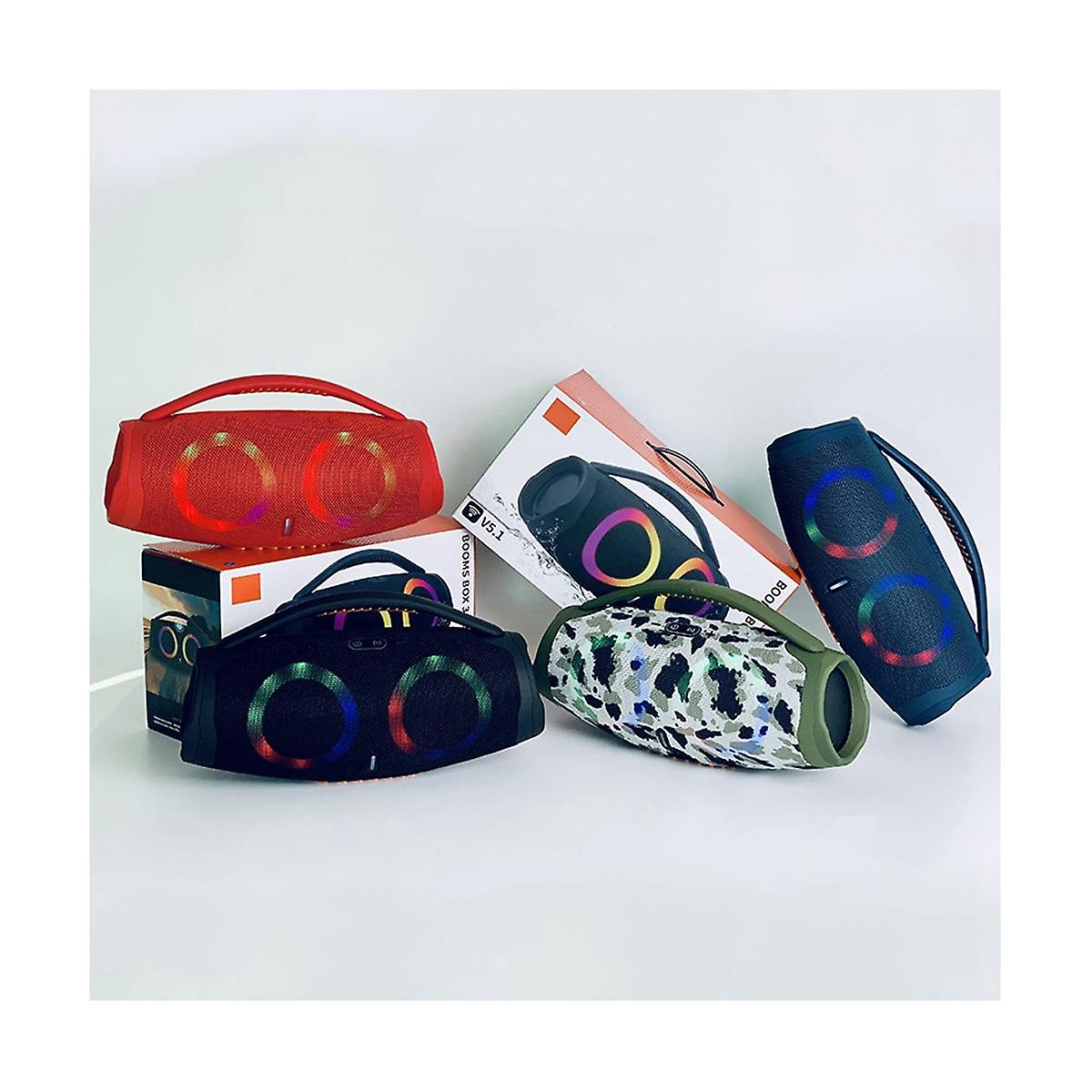 Booms Box 3Led (EXTRA LARGE SIZE) WIRELESS BLUETOOTH RECHARGEABLE SPEAKER Booms Box 3Led WITH POWERFUL BASS SOUND WATERPROOF. 