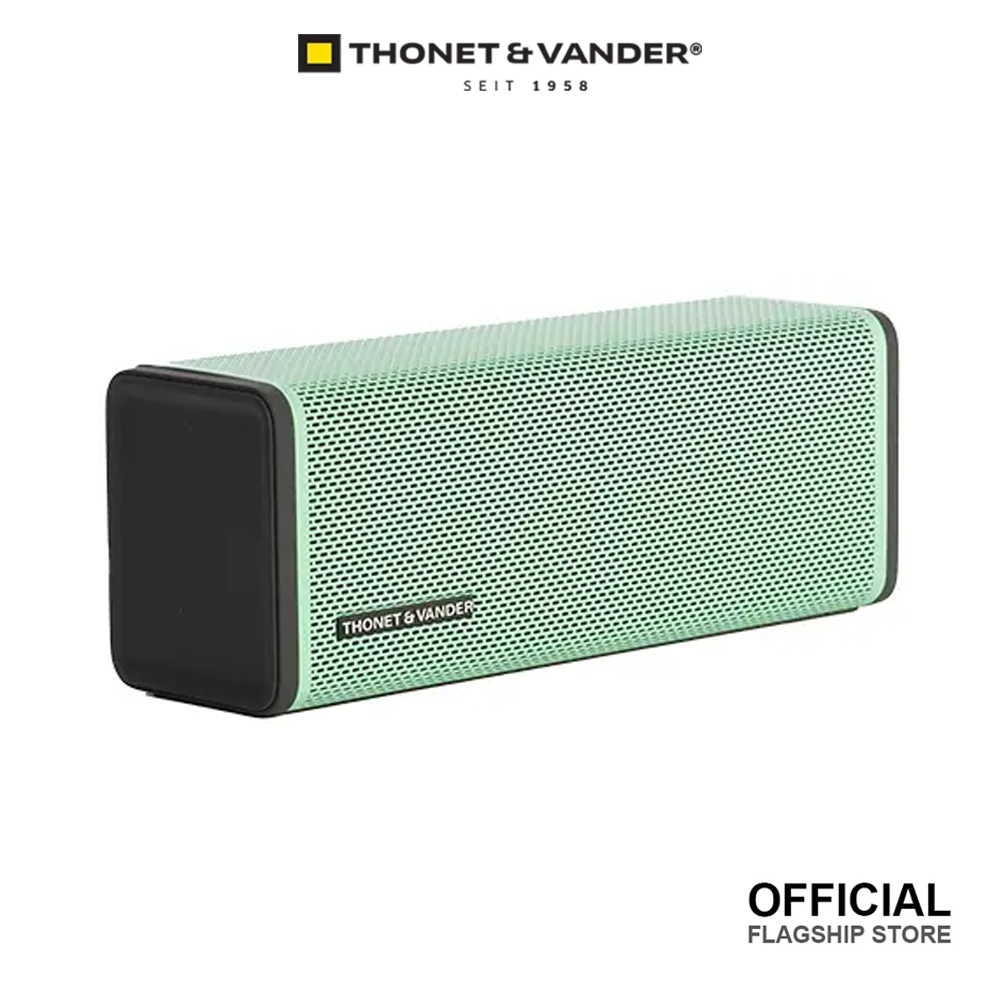Thonet & Vander Frei Portable Bluetooth Speaker - Teal/Red/Black & Yellow - Output Power: RMS 16W -  Connectivity: Bluetooth, AuX, Built-in Mic - Waterproof IPX4 - 8 Hours Playtime - pORTABLE sPEAKER