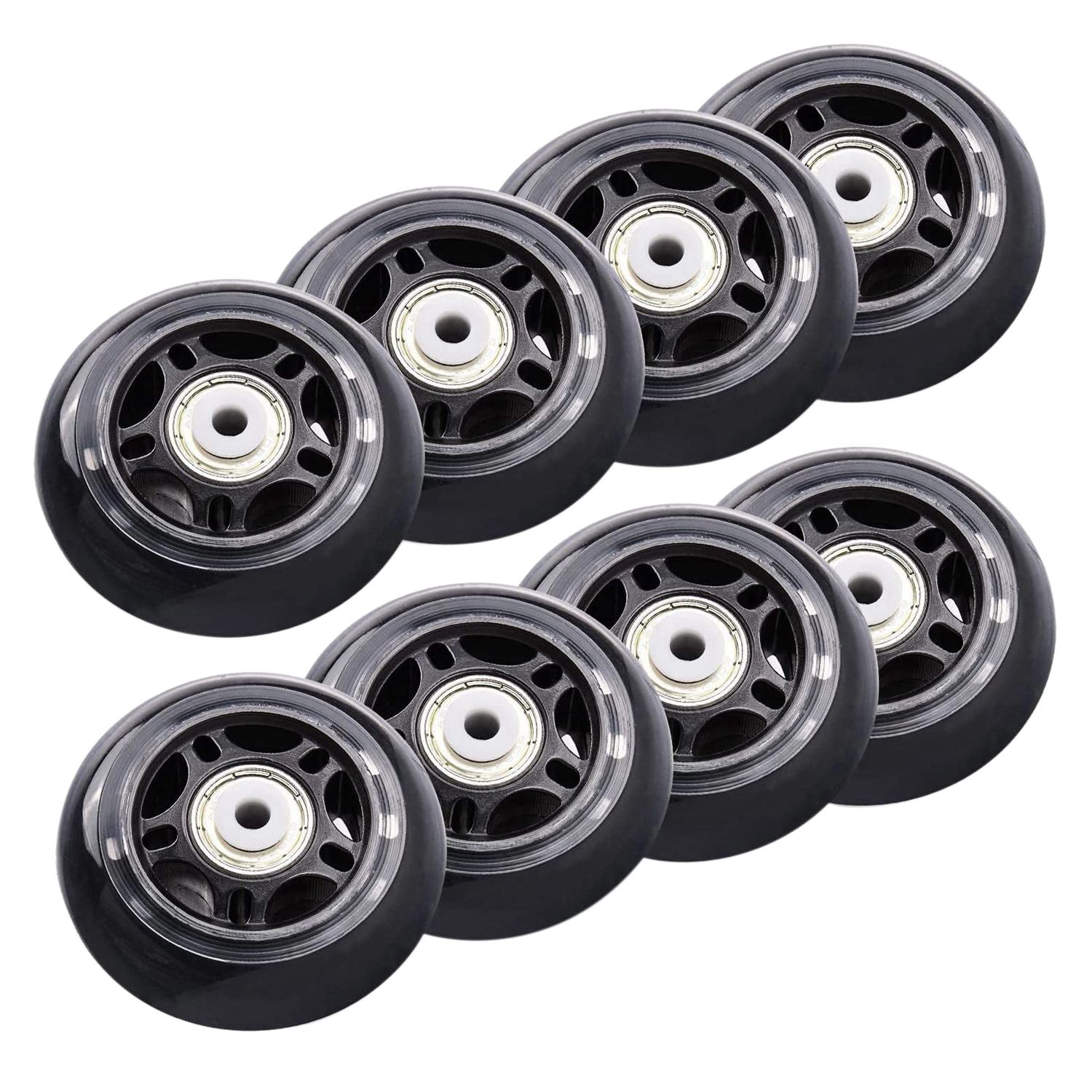 8 Pack Inline Skate Wheels Beginner's Roller Blades Replacement Wheel