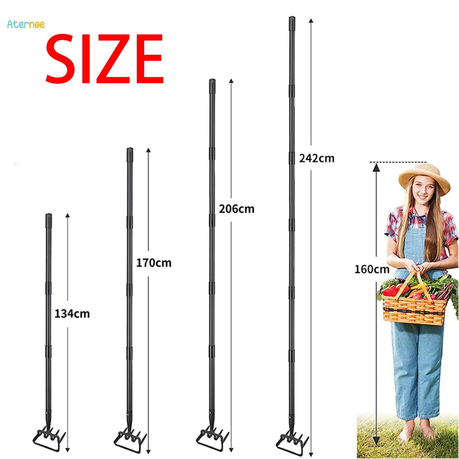 Hoe and Cultivator for Weeding, 2 in 1 Heavy Duty with Handle, Scuffle Garden Hoe with Rake, Metal Weeding Loop Hoe. 
