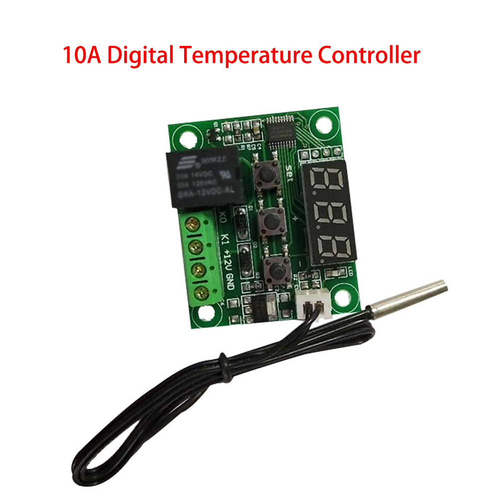KOGEEK W1209 Digital Temperature Controller Board Micro Electronic High Accuracy NTC Sensor Temp Control Thermostat Panel with Waterproof Sensor Probe. 