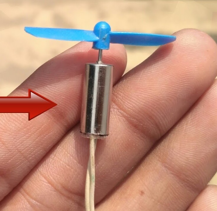 Ultra High Speed Core Less Mini Motor With Blade 1pcs. 