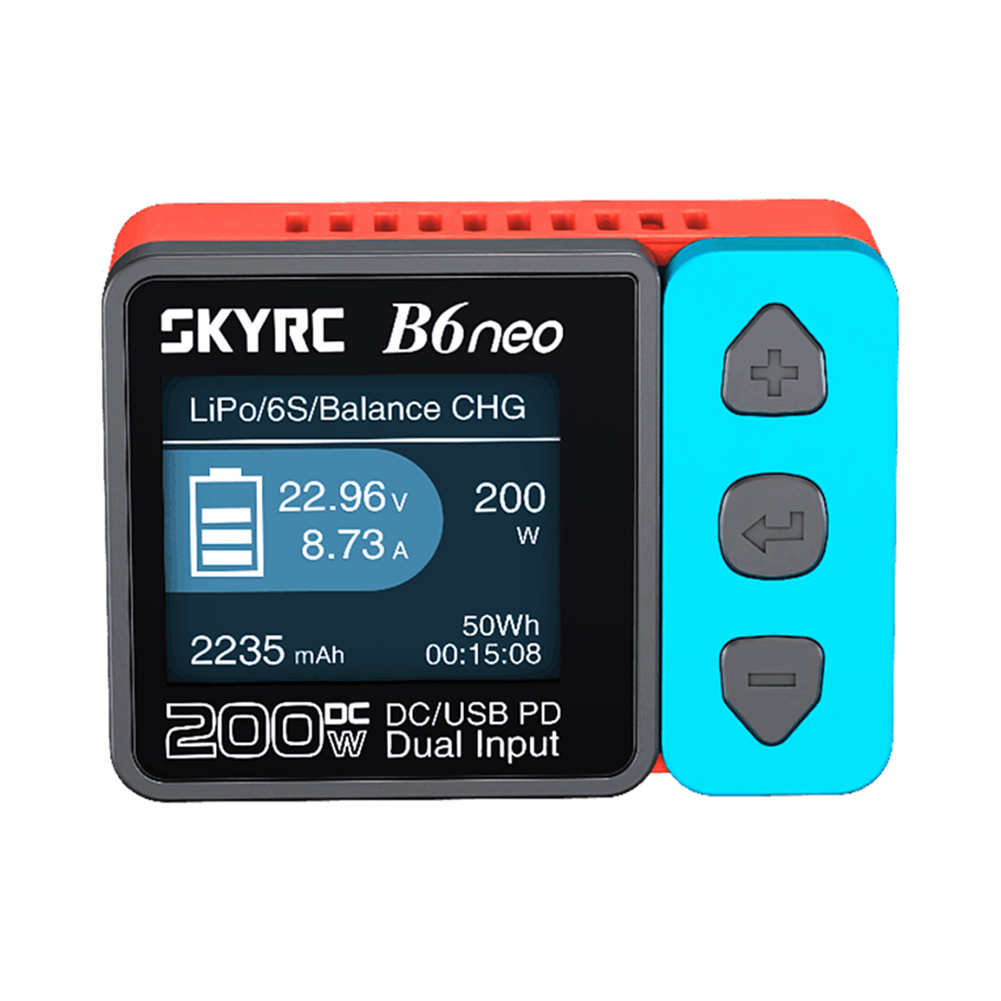 SKYRC B6neo Intelligent Charger Power DC200W PD80W Multi-Function Smart Battery Balance Charger Discharger. 