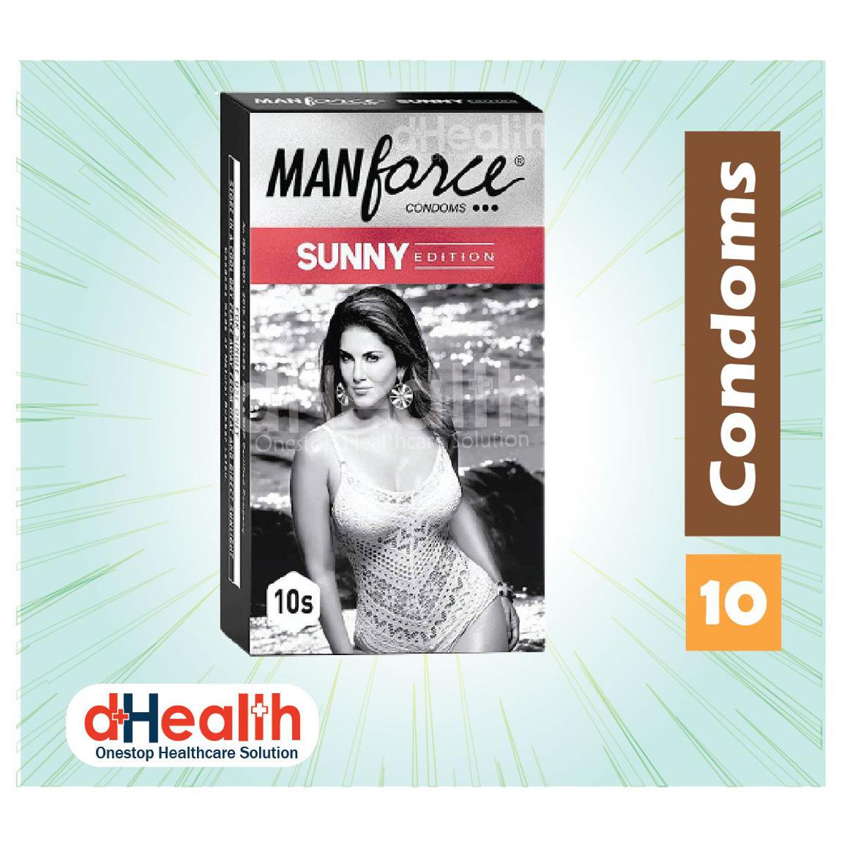 Manforce Sunny Edition Condom 10's pack (10x1=10 pcs). 