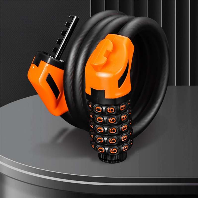 Bicycle Combination Lock Thickened Steel Cable Lock Outdoor Mountain Bike Anti-Theft Locks Easy to Use