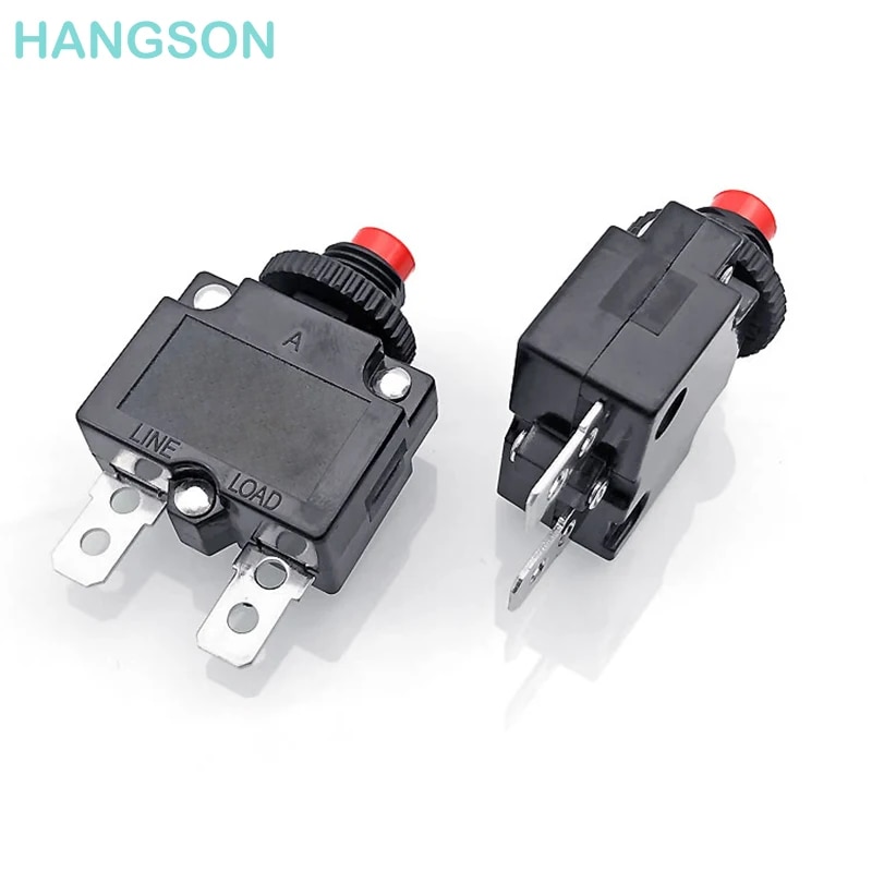 Current Overload Protector Switch Push 3A 4A 5A 6A 7A 7.5A 8A 10A 15A 18A 20A 25A 30A Thermal Circuit Breaker Waterproof Cover. 