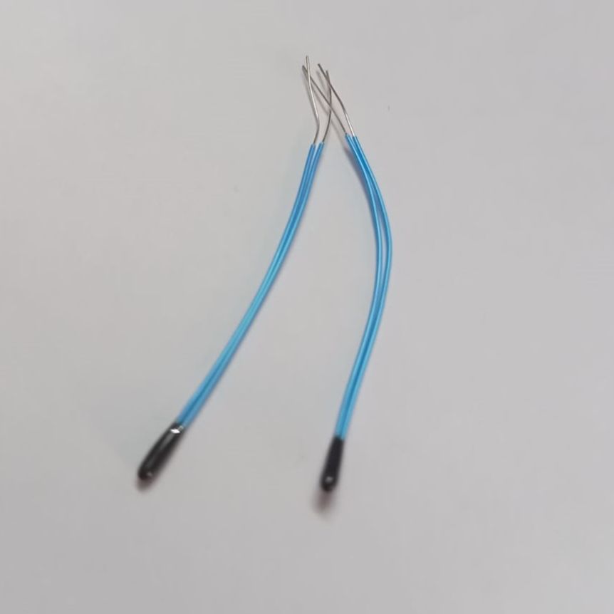 3Pcs 10K NTC Thermistor Temperature Sensor Black Epoxy Bead Probe 55mm 103 Without Connector For General Purpose. 
