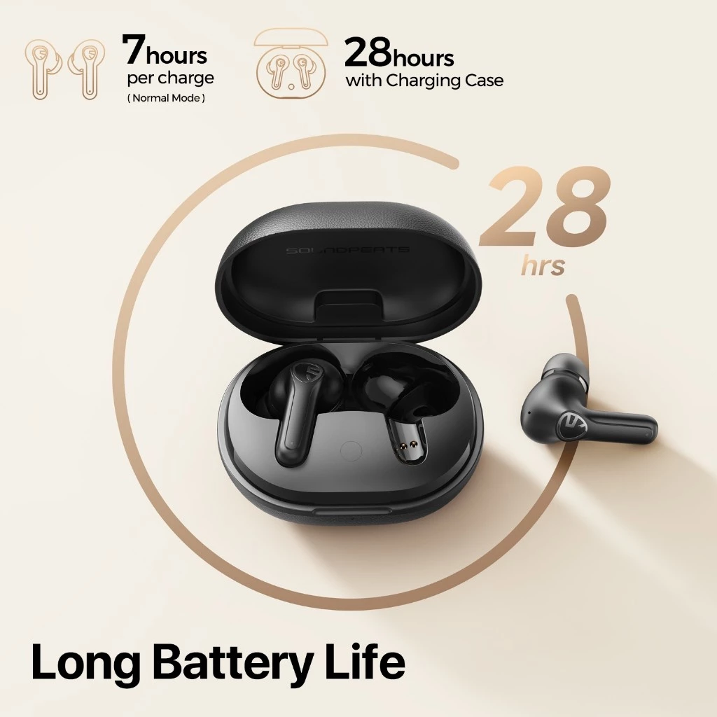 SoundPEATS T3 Pro Earbuds BT 5.4 Active Noise Cancelling True Wireless App Support Dual ENC Mic Multi Connection Bluetooth Earphones. 