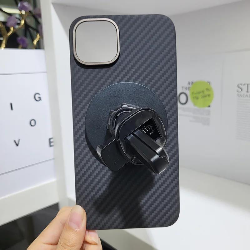 Dropshipping Real Aramid Fiber Carbon Magnetic For iPhone 15 Pro Max iPhone15/15Pro Plus Ultra-Thin Drop-Resistant CASE Cover. 