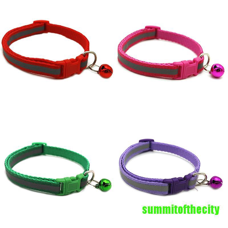 [SUMMd] Nylon Reflective Personalized Dog Collars Custom Pet Puppy Cat ID Collar Tag MQL