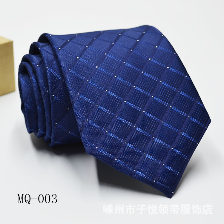Loldeal Men's Business Tie Polyester Yarn-Dyed Jacquard Tie Formal Wear 8Cm Tie Custom Logo. 