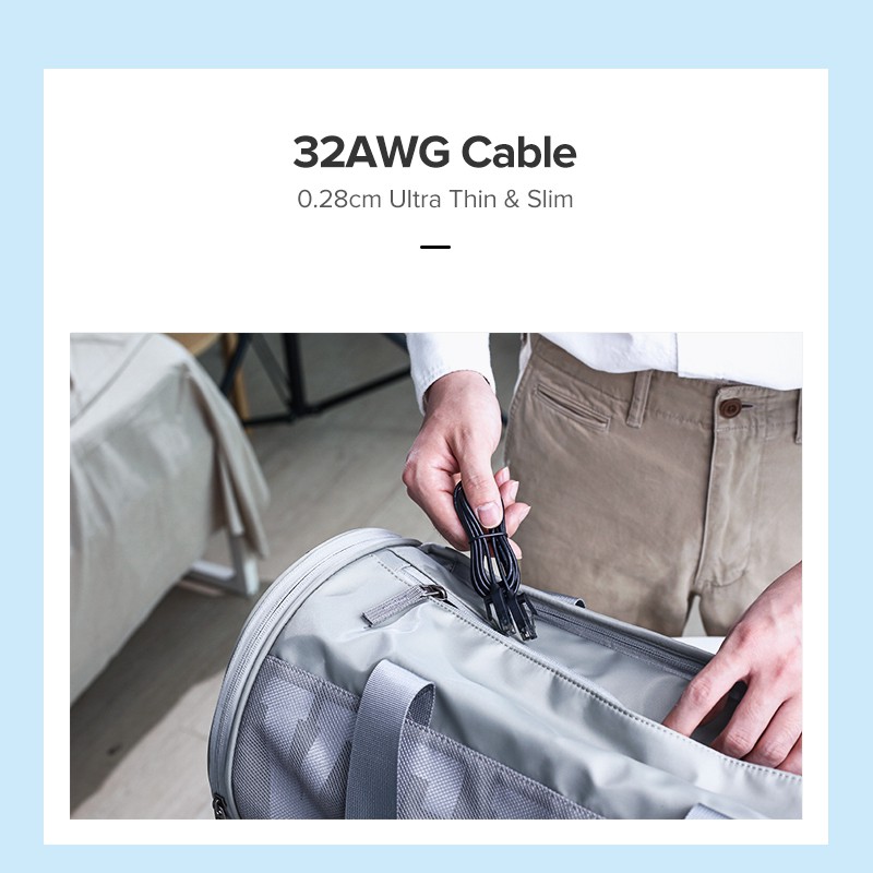 UGREEN High Speed Ethernet Cable CAT6A Cable Ultra Slim 10Gbps Gigabit Network Cable RJ45 Patch LAN Cord 0.5M/1M/1.5M/2M. 